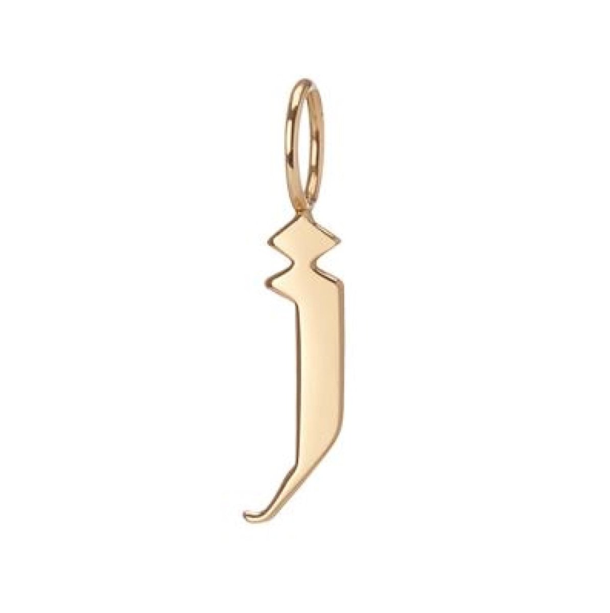 Gold Filled Charm Personalized Gotic Initial Letter Charm Necklace, Custom Old English Font Style, Delicate Initial Necklace For Women Men (Small) | A-213 to A238, A-240 to A-265 - DLUXCA