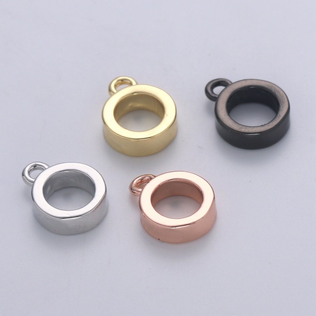 Gold Filled Circle Ring Charm  L-295~L-298