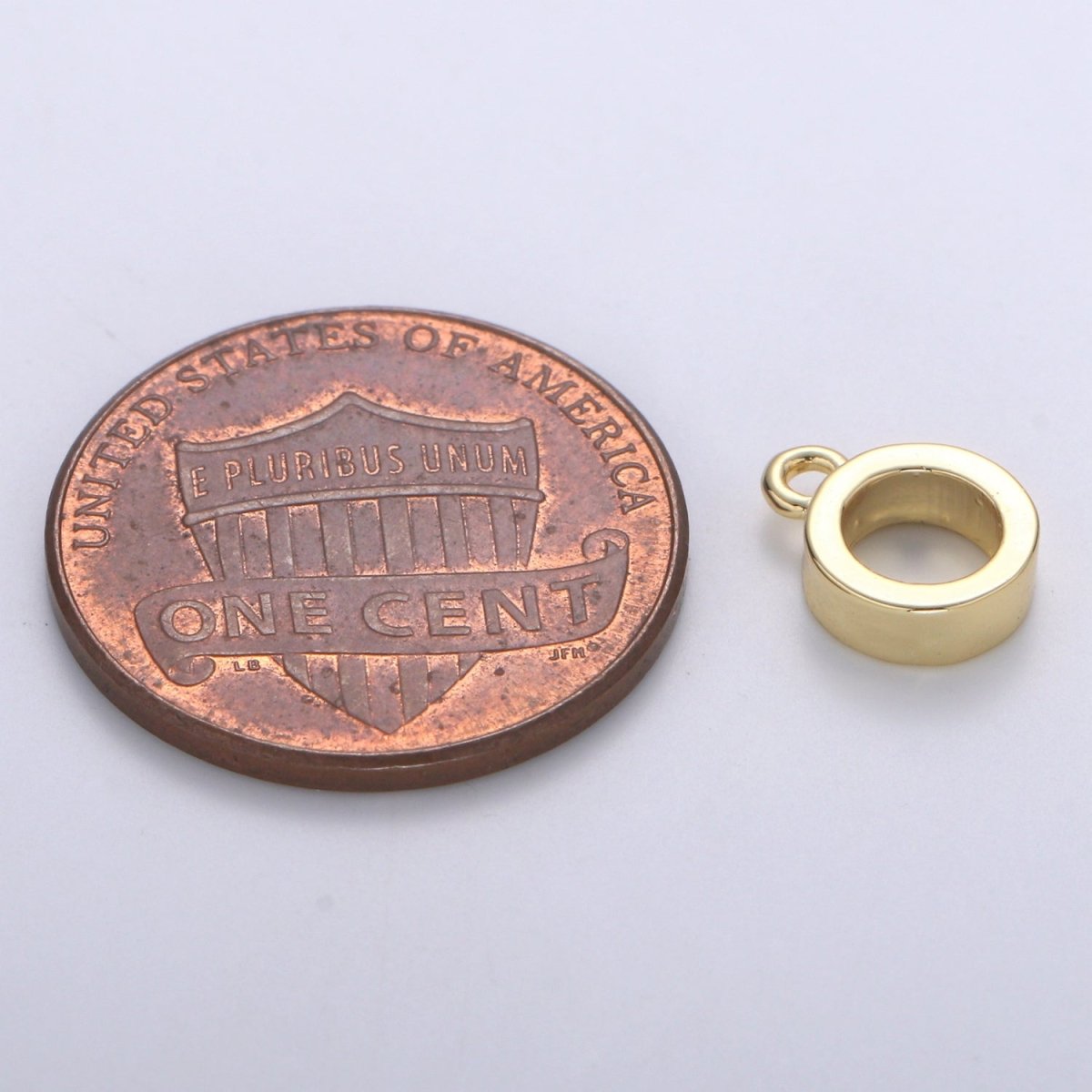 Gold Filled Circle Ring Charm  L-295~L-298