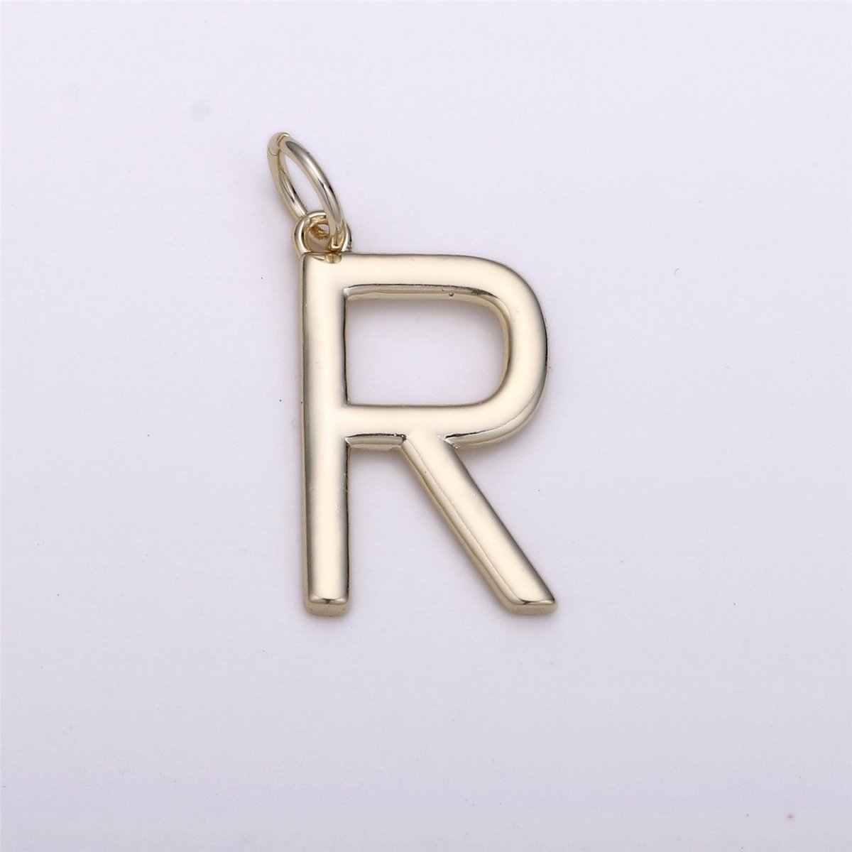 Gold Filled Coin Initial Pendant, Initial Pendant Gold Initial Charm Alphabet Charm Coin Charm Jewelry Making