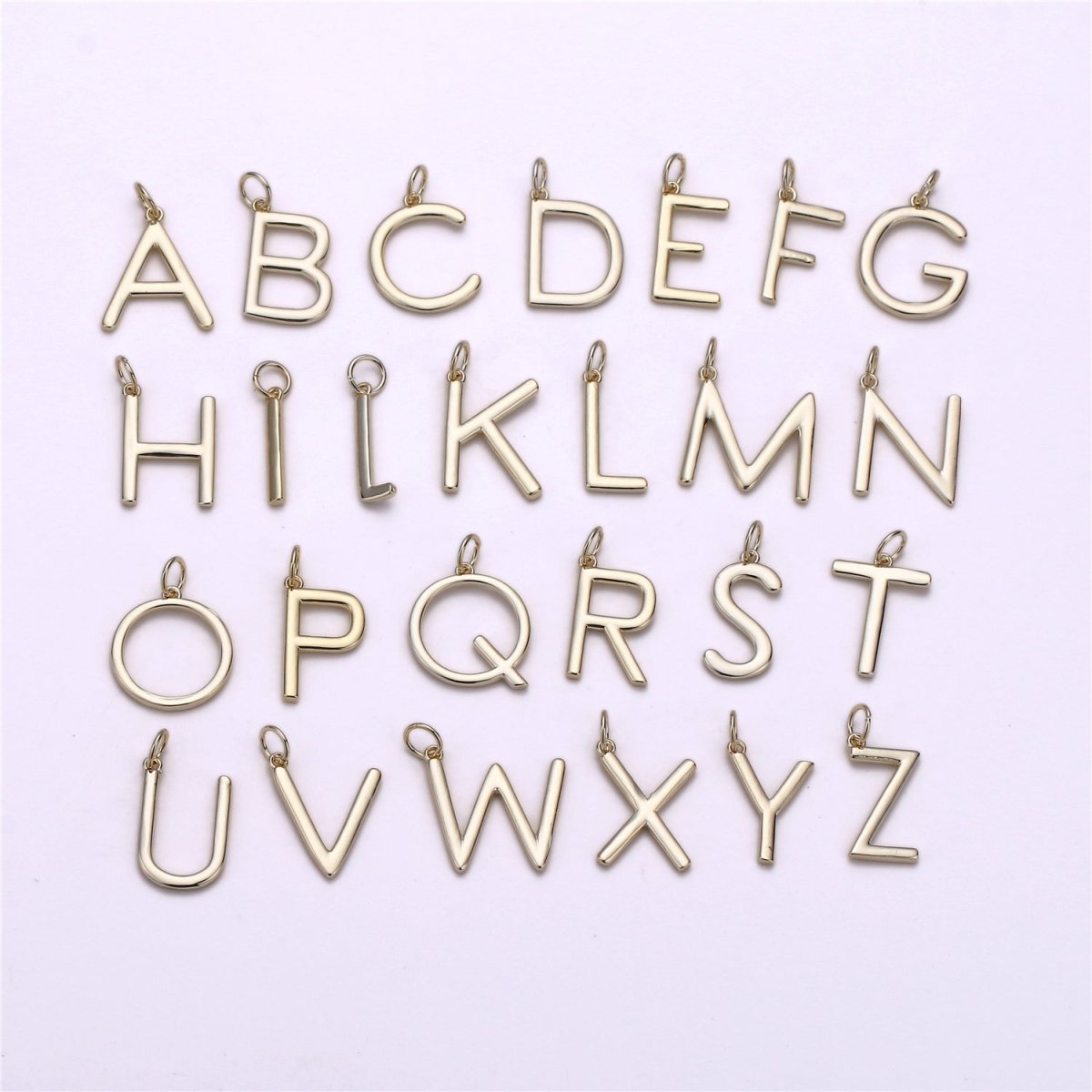 Gold Filled Coin Initial Pendant, Initial Pendant Gold Initial Charm Alphabet Charm Coin Charm Jewelry Making