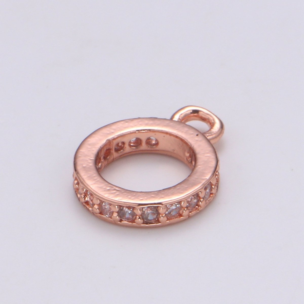 Gold Filled CZ Circle Ring Charm L-291~L-294