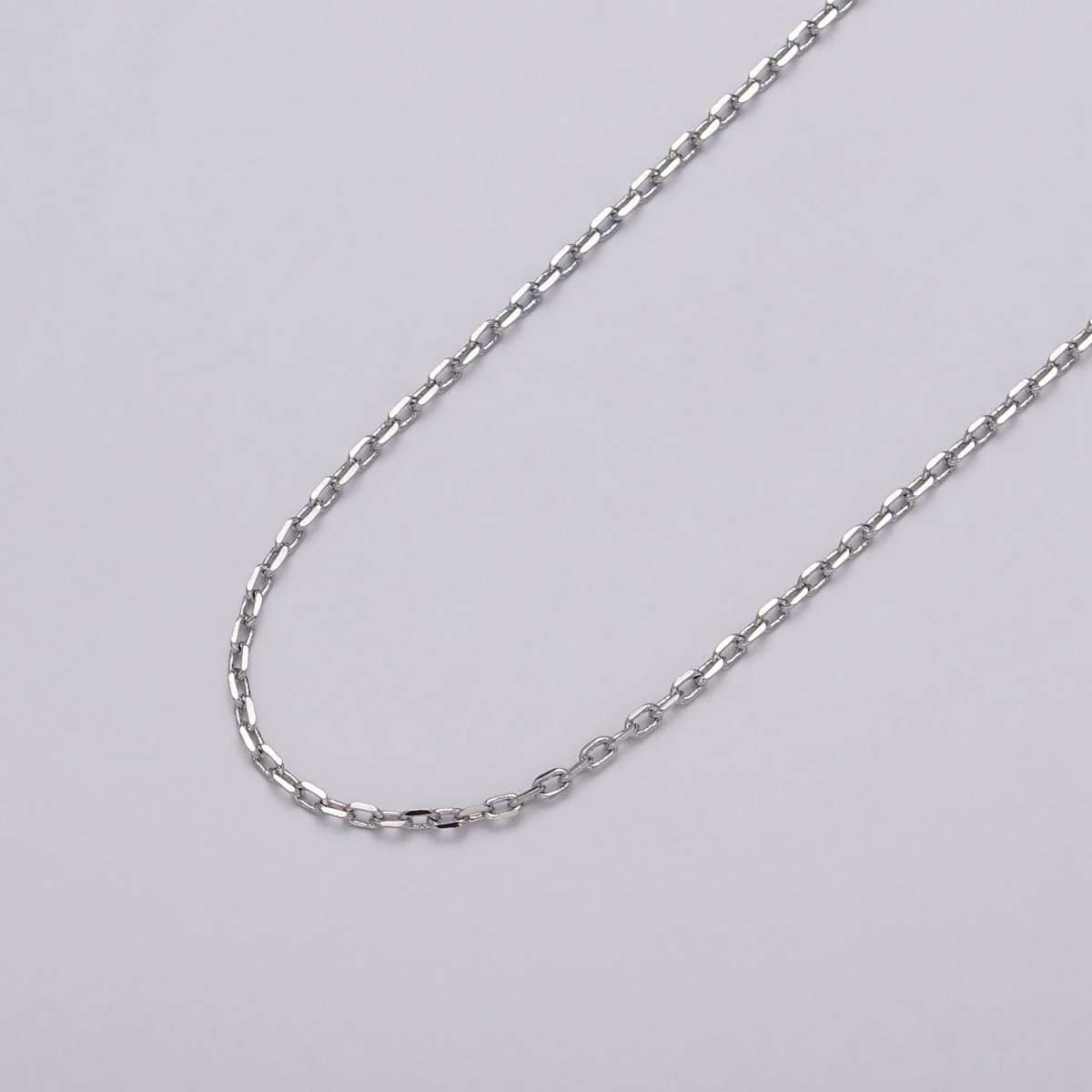 Gold Filled Dainty 1.8mm Flat Cable Link Unfinished Jewelry Chain in Gold & Silver | ROLL-1033, ROLL-1108 Clearance Pricing