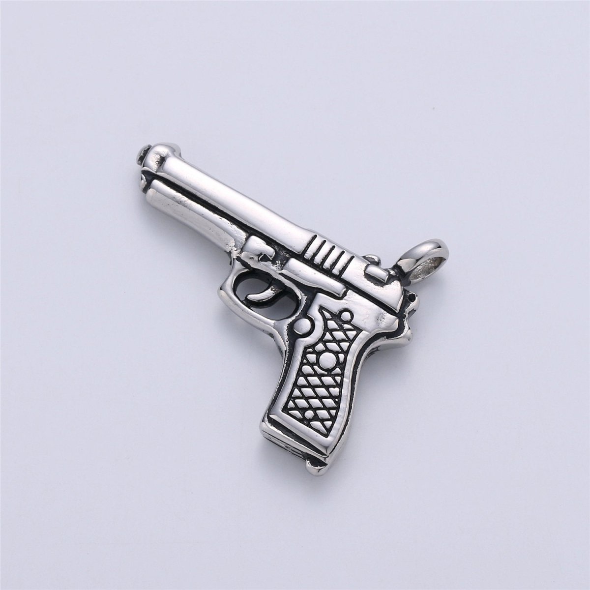 Gold Filled Desert Eagle Pistol Charm Silver Gun Pendant for Earring Necklace Jewelry Making Supplies 34mx27mm J-708 J-709