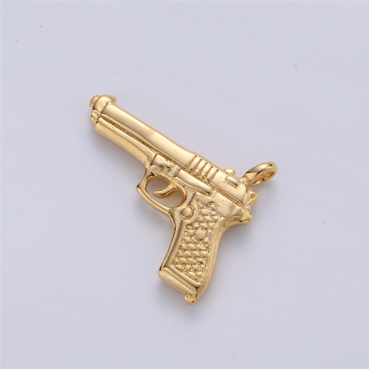 Gold Filled Desert Eagle Pistol Charm Silver Gun Pendant for Earring Necklace Jewelry Making Supplies 34mx27mm J-708 J-709