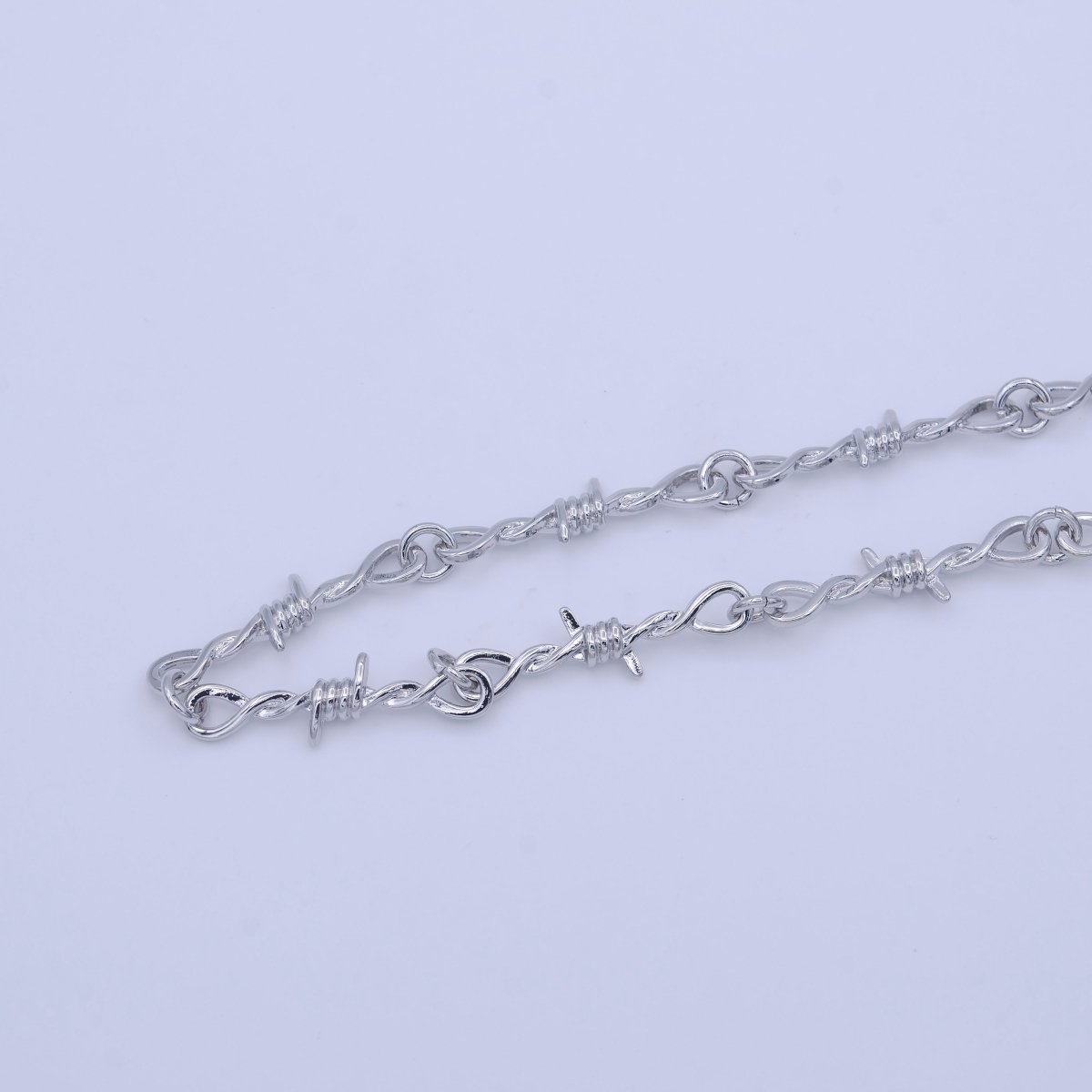 Gold Plated Designed Barb Wired Gold, Silver, Black Unfinished Chain by Yard (SMALL) | ROLL-1004 ROLL-1005 ROLL-1006 Clearance Pricing