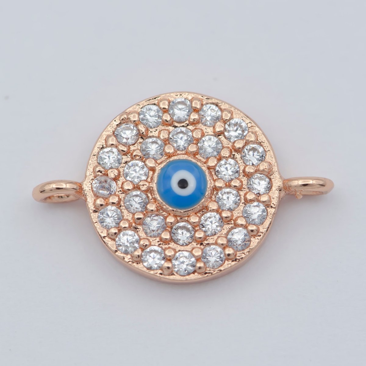 Gold Filled Evil Eye CZ Micro Pave Connector, CZ Micro Pave Eye Bracelet Connector, For Bracelet Making Supply Findings F-839 - F-842