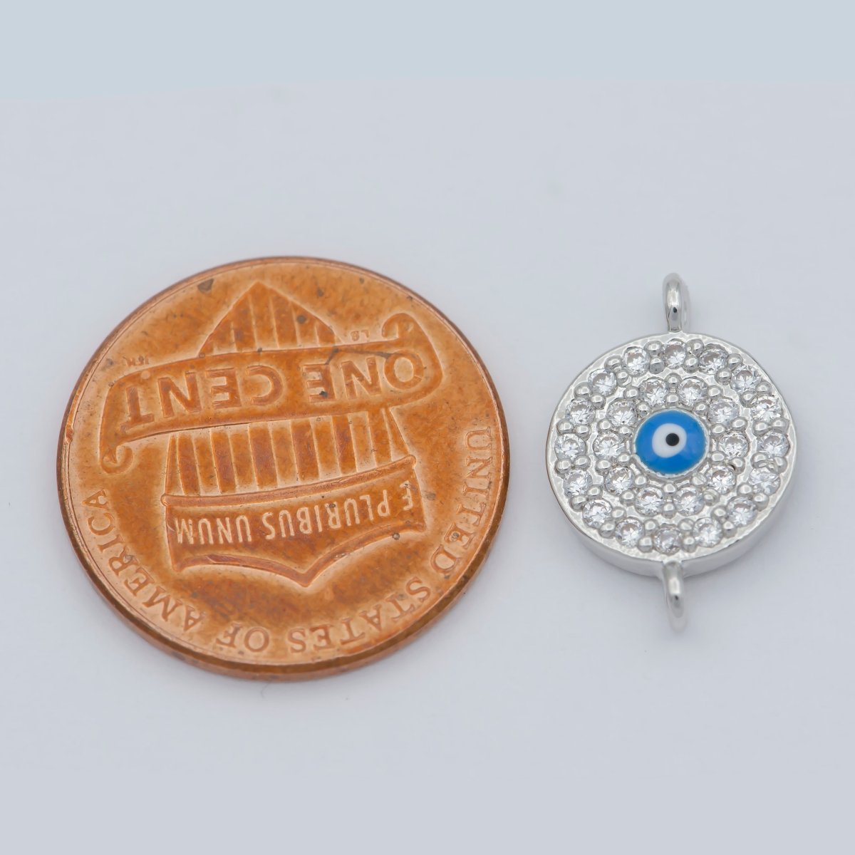 Gold Filled Evil Eye CZ Micro Pave Connector, CZ Micro Pave Eye Bracelet Connector, For Bracelet Making Supply Findings F-839 - F-842