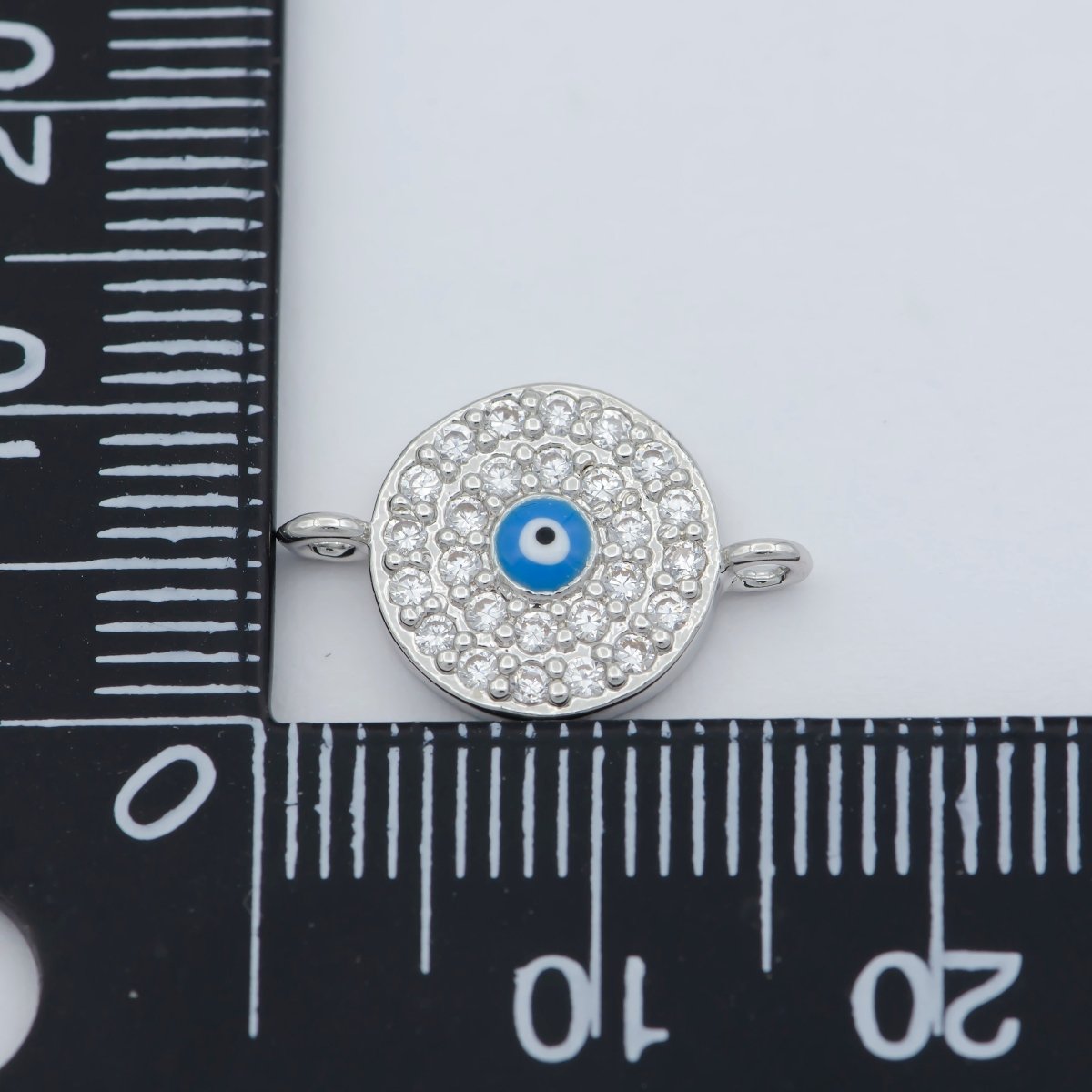 Gold Filled Evil Eye CZ Micro Pave Connector, CZ Micro Pave Eye Bracelet Connector, For Bracelet Making Supply Findings F-839 - F-842