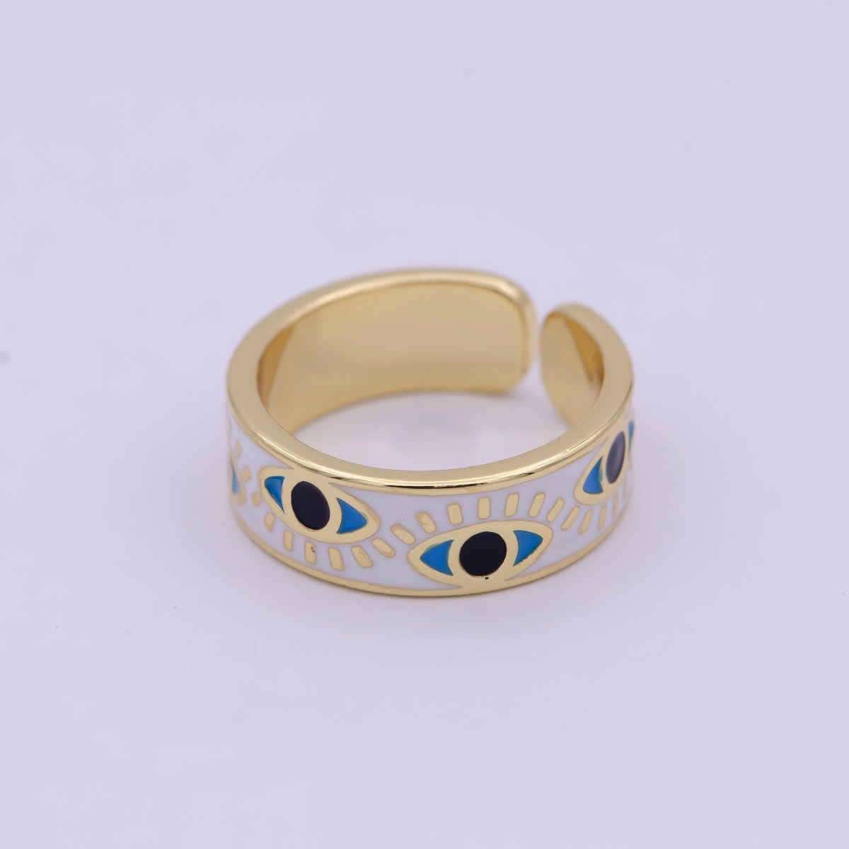 Gold Filled Evil Eye Ring Jewelry, Protection Ring, Eye Ring, Evil Eye, Statement Ring, Stacking Ring, Gift for her U-192 U-193