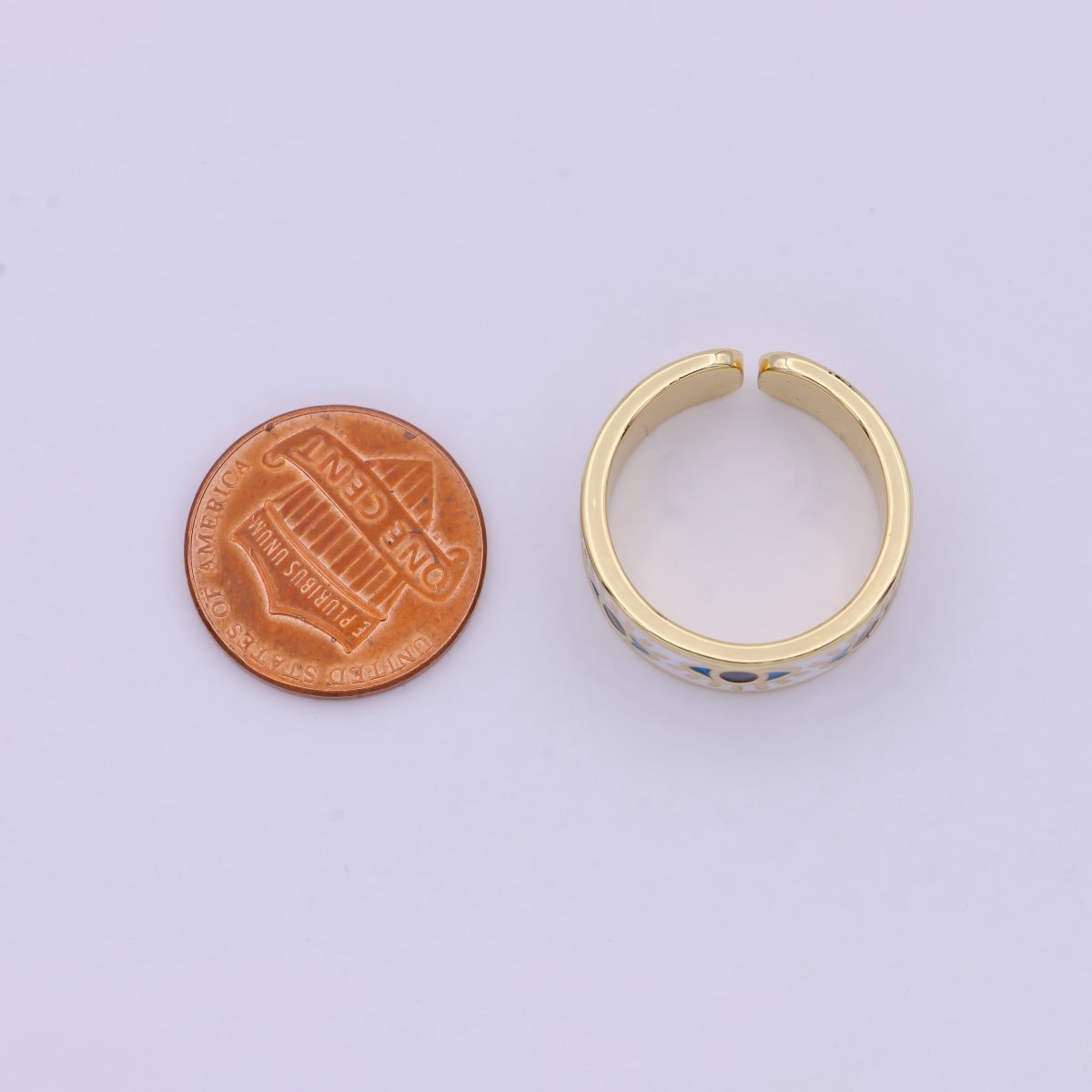 Gold Filled Evil Eye Ring Jewelry, Protection Ring, Eye Ring, Evil Eye, Statement Ring, Stacking Ring, Gift for her U-192 U-193