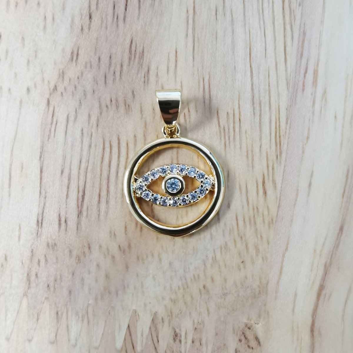 Gold Filled Eye Round Pendants I-887~I-888