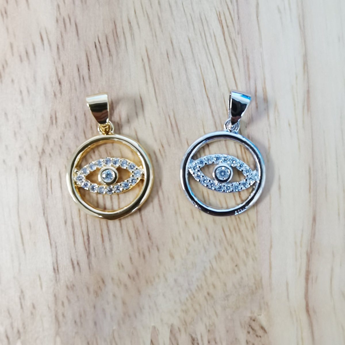 Gold Filled Eye Round Pendants I-887~I-888