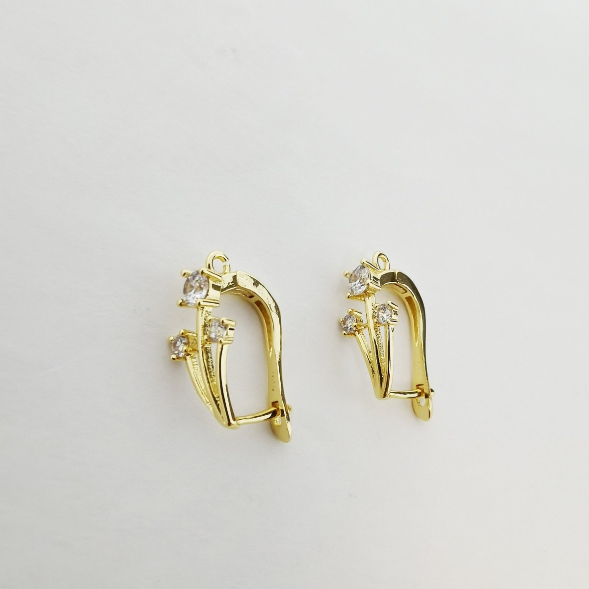 Gold Filled Falling Stars Latch Back Earring, Cubic Zirconia Jewels, Gold Earrings, Shooting Star Earrings, Earrings for Women K-743 K-744
