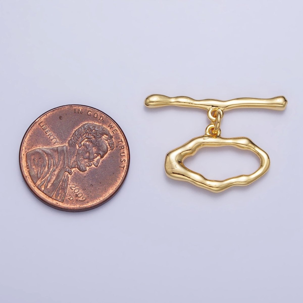 Gold Filled Geometric Abstract Toggle Clasps in Gold & Silver Jewelry Closure Supply | Z-098 Z-099