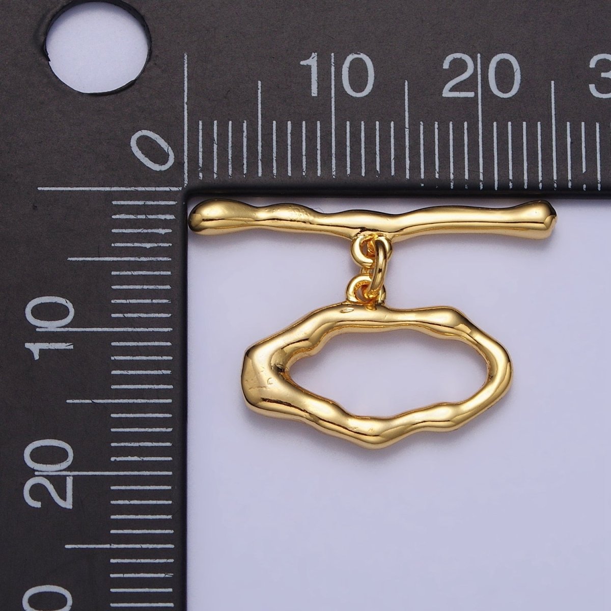 Gold Filled Geometric Abstract Toggle Clasps in Gold & Silver Jewelry Closure Supply | Z-098 Z-099