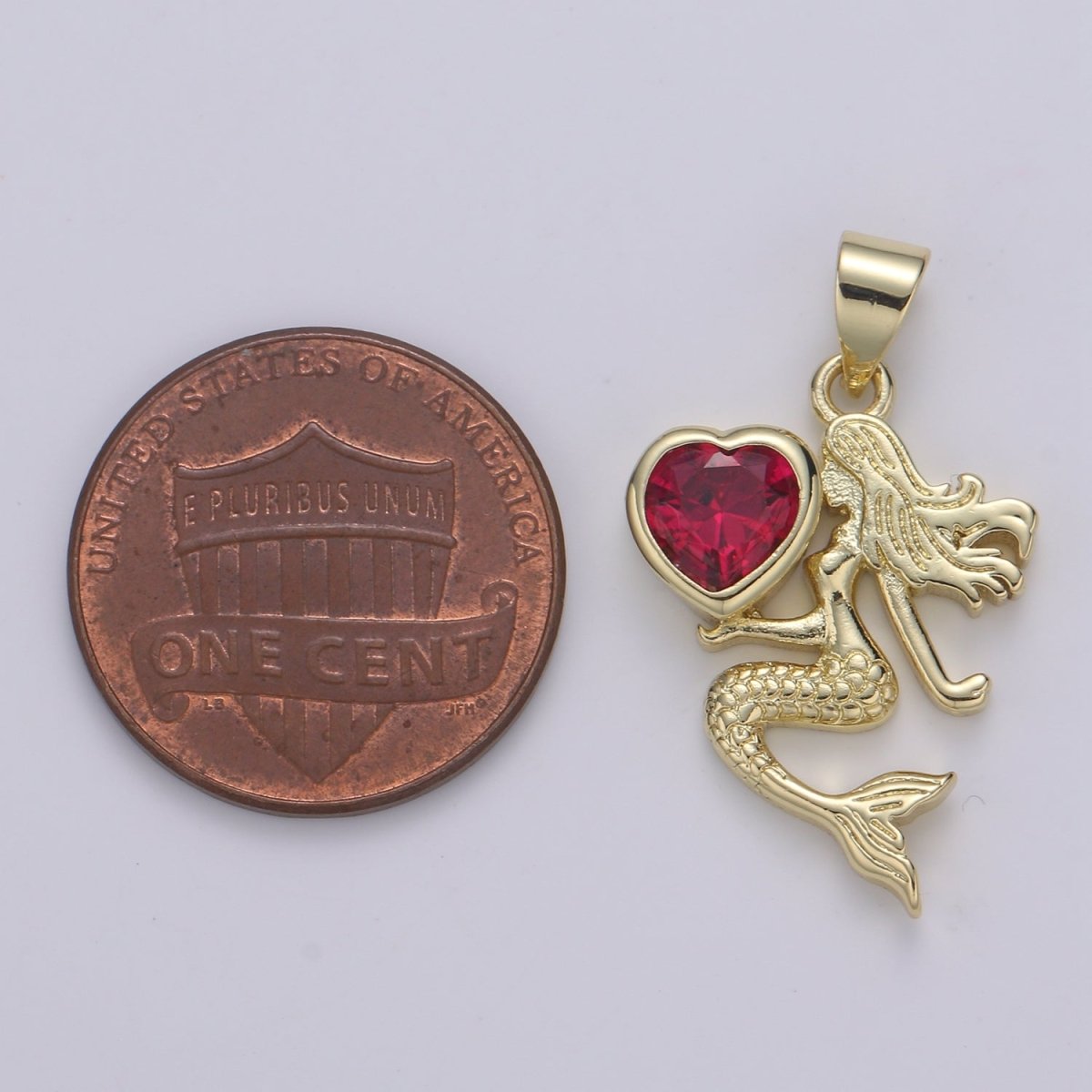 Gold Filled Heart Mermaid Pendants  H-285 H-286