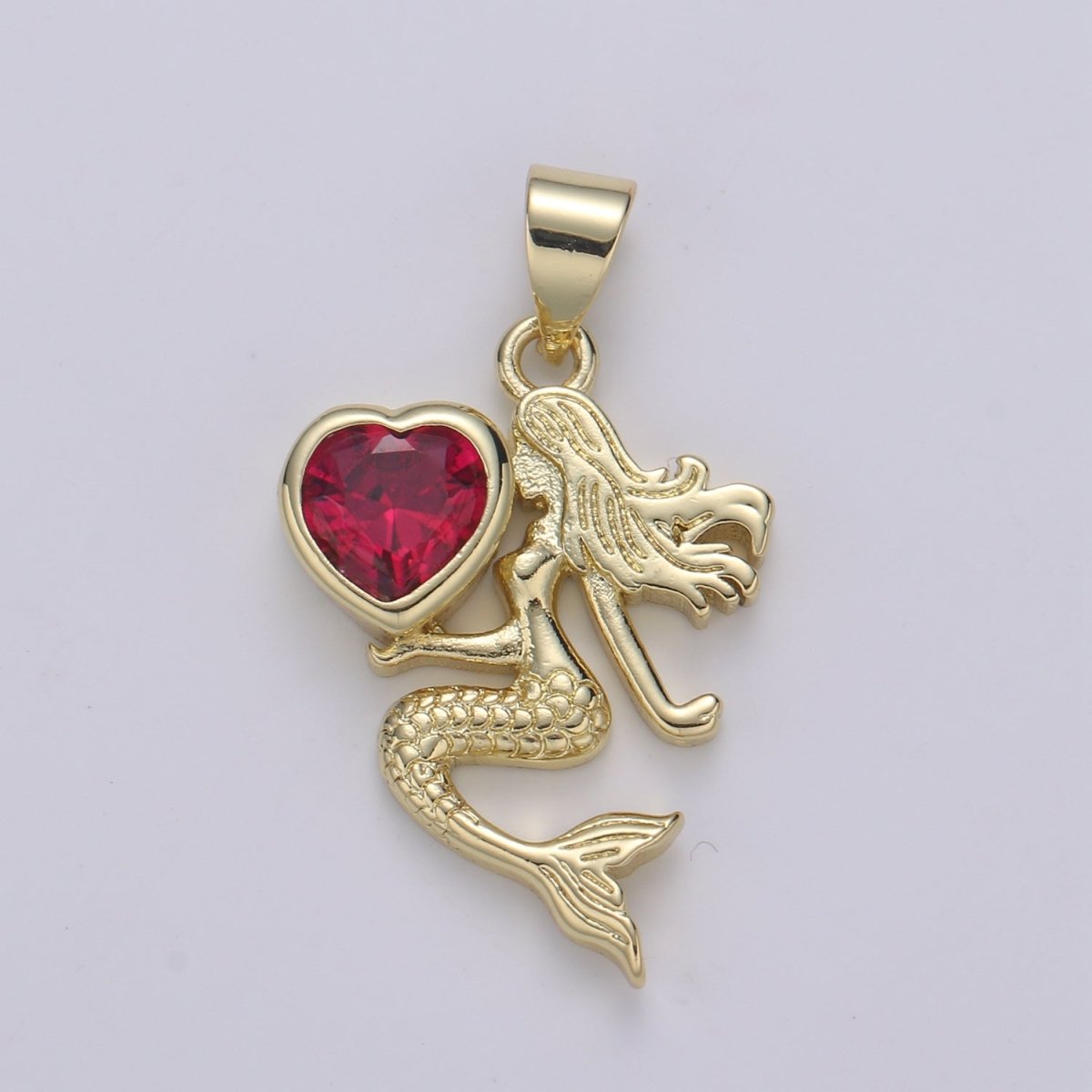 Gold Filled Heart Mermaid Pendants  H-285 H-286
