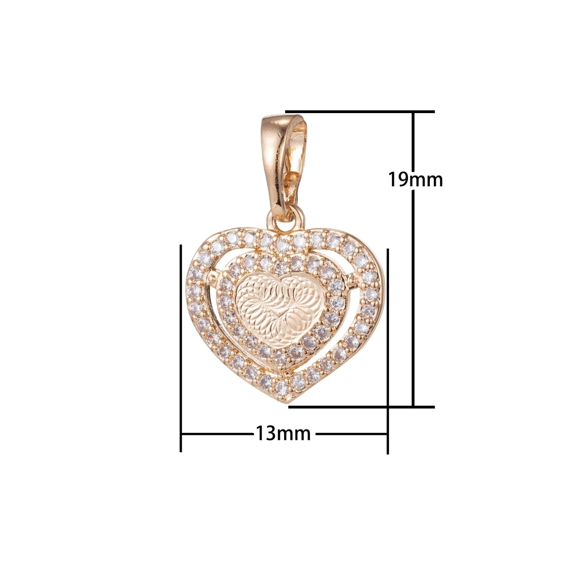Gold Filled Heart Pendants I-920 - DLUXCA