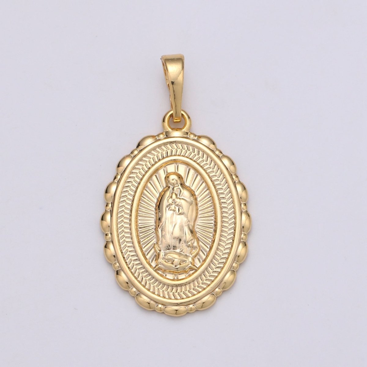 Gold Filled Holy Mary Lady of Guadalupe Pendants J-127 - DLUXCA
