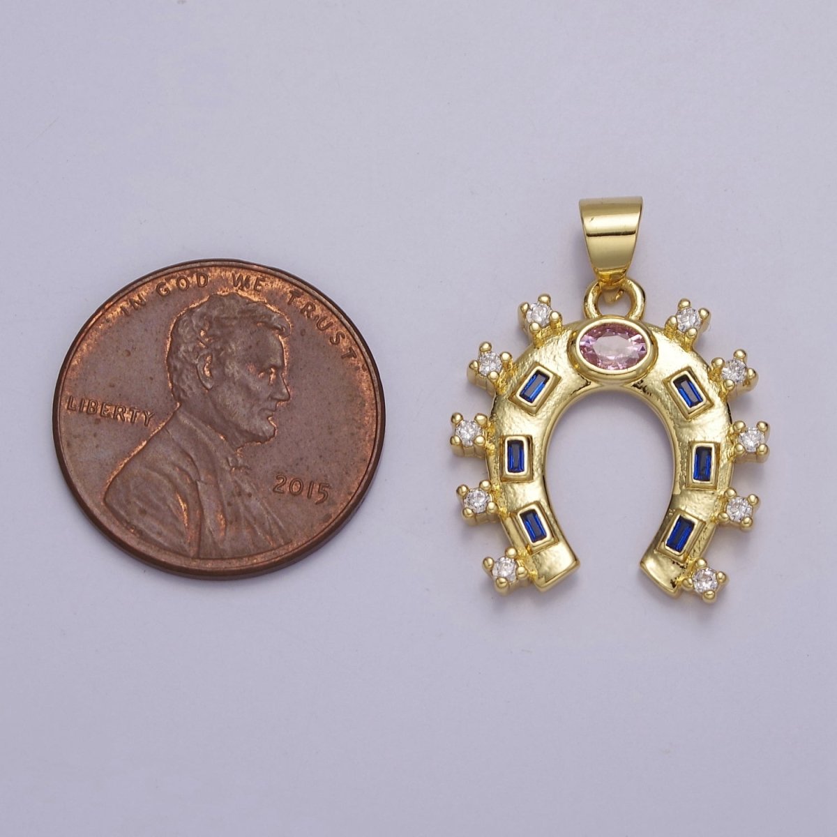 Gold Filled Horseshoe Charm Luck Horseshoe Pendant Necklace Bracelet Mini Horseshoe Pendant Lucky Jewelry Inspired J-427 - DLUXCA