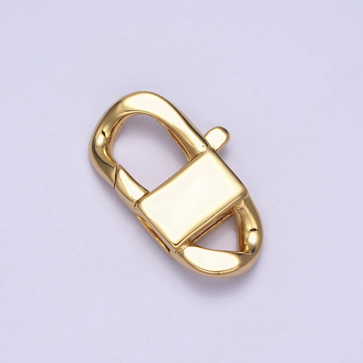 Gold Filled Lobster Clasp with Closed Rings Silver Rectangle Trigger Clasps For Bracelet Jewelry Making Supplies Z-190 Z-191