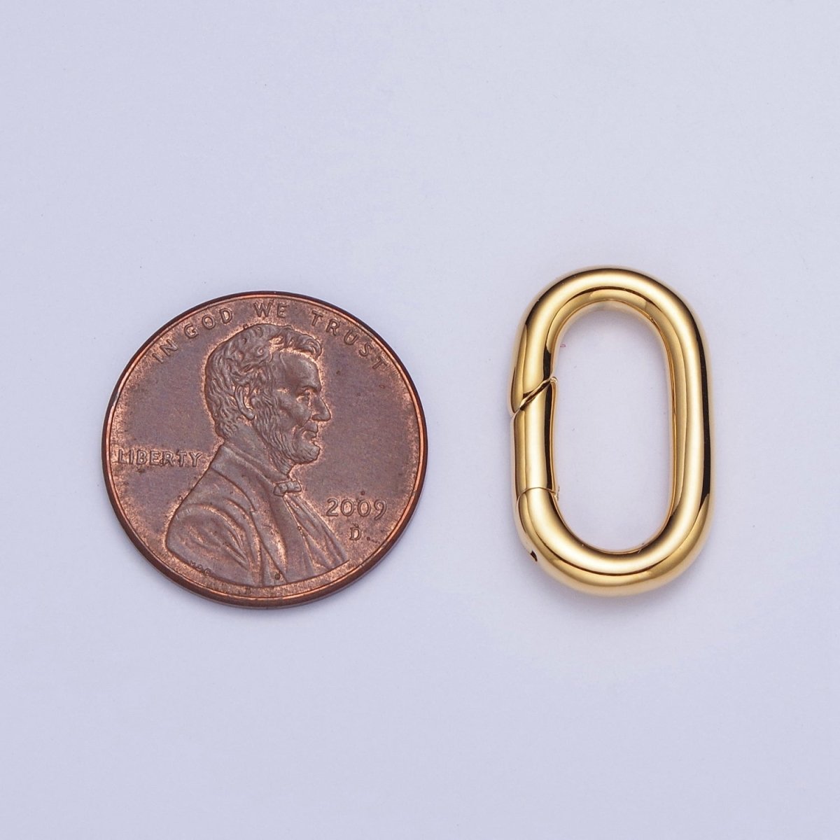 Gold Filled Long Oval Spring Gate For Jewelry Making Supply Closure Charm Holder L-819 L-821