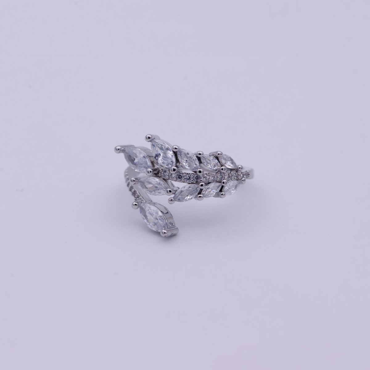 Gold Filled Marquise CZ Ring, Silver CZ Ring, High Quality CZ Ring, marquise classic ring Open Adjustable U-069 U-070