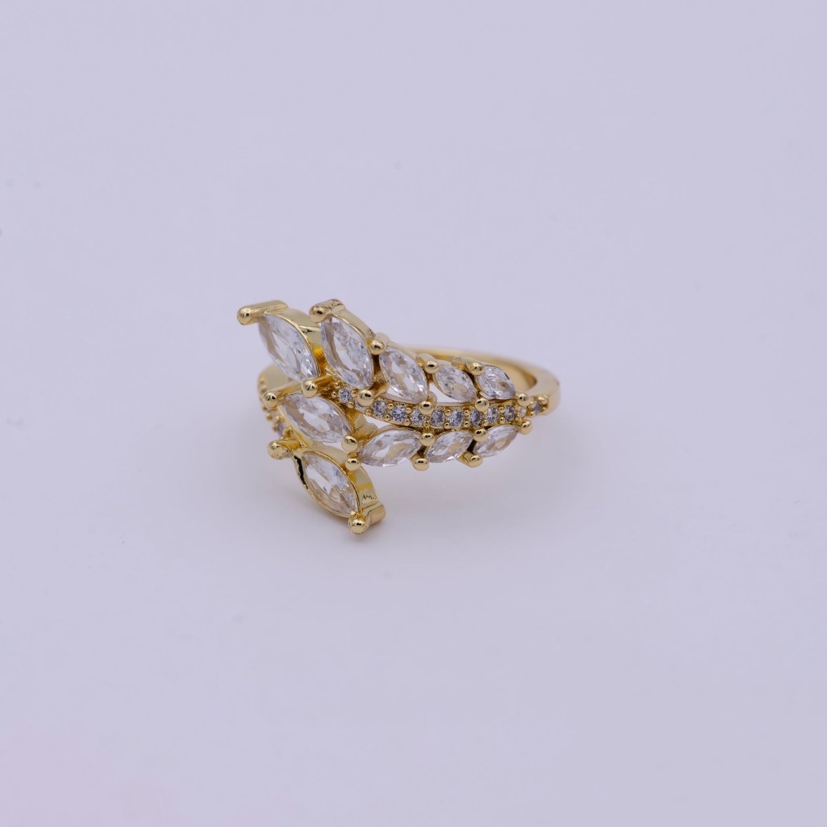 Gold Filled Marquise CZ Ring, Silver CZ Ring, High Quality CZ Ring, marquise classic ring Open Adjustable U-069 U-070