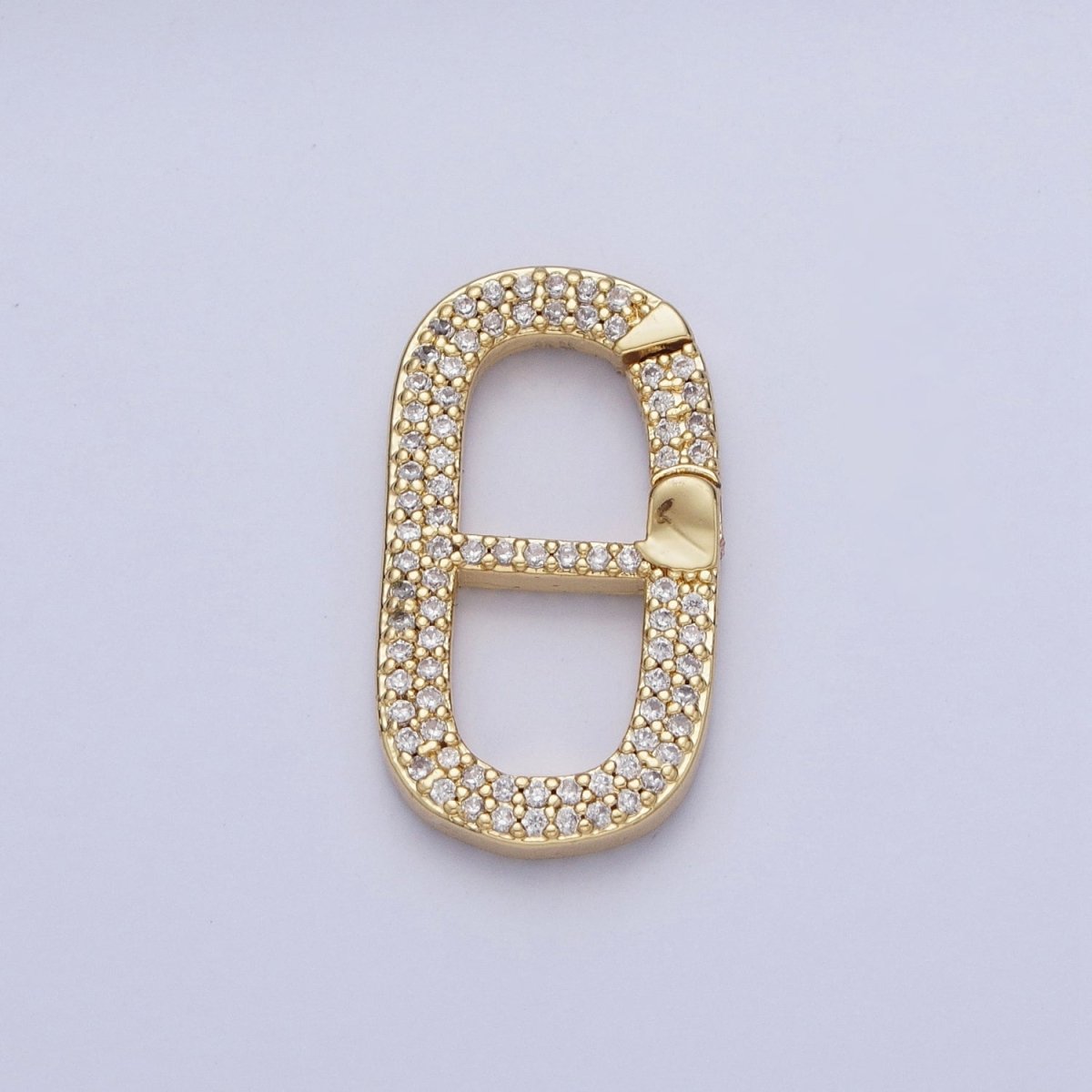Gold Filled Micro Pave CZ Soda Pull Tab Spring Gate Clasps For DIY Jewelry Making in Gold, Silver, Rose Gold, Black  L-850 L-851 L-852 L-853