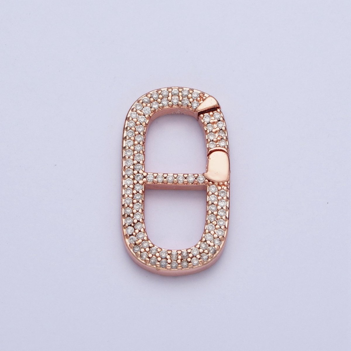 Gold Filled Micro Pave CZ Soda Pull Tab Spring Gate Clasps For DIY Jewelry Making in Gold, Silver, Rose Gold, Black  L-850 L-851 L-852 L-853