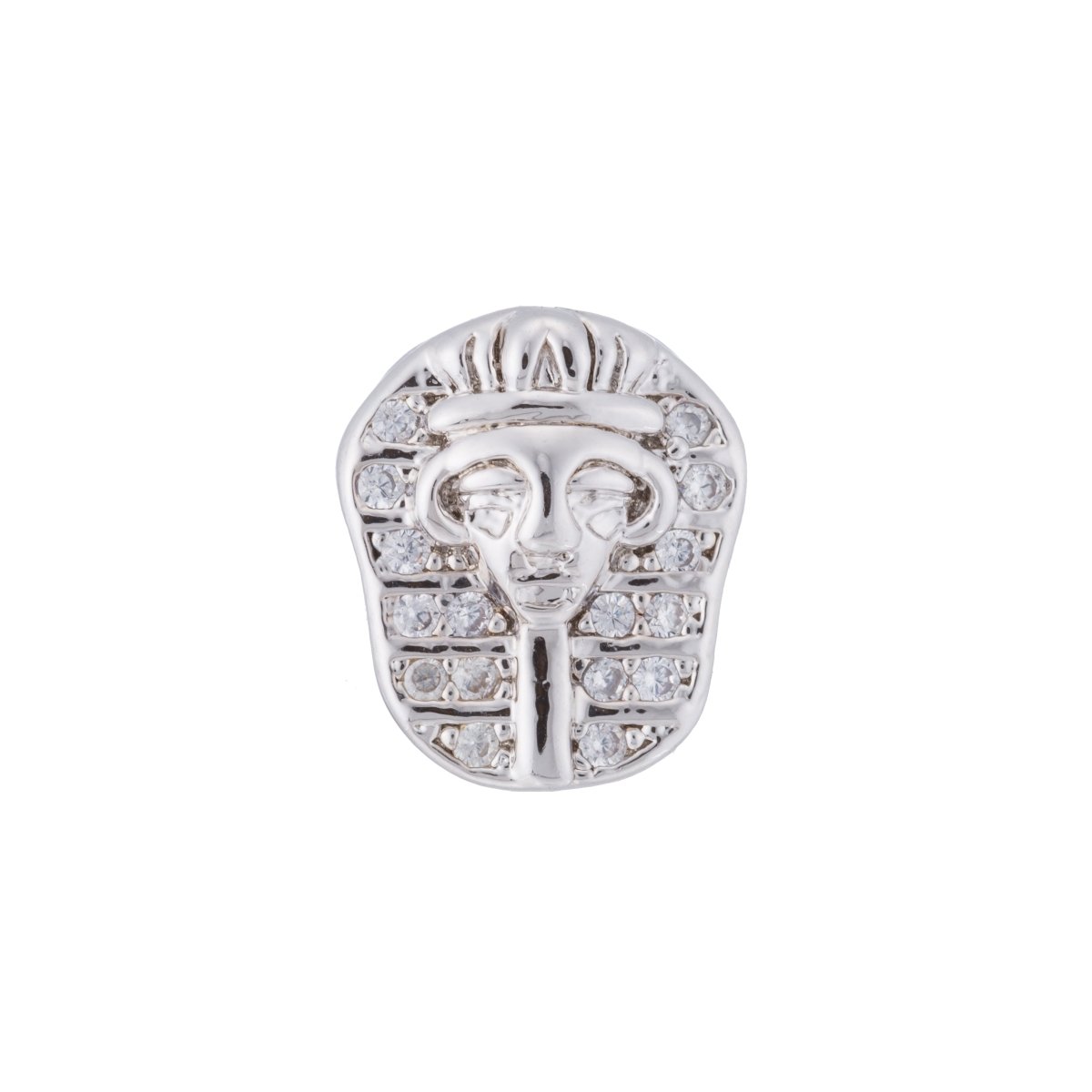 Gold Filled Micro Paved Ancient Egyptian Pharaoh Egyptian Headdress Bead | B-057