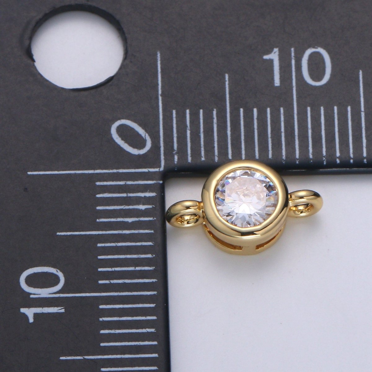 Gold Filled Mini Circle Charm Connectors Link Connector for Bracelet, Earring, Necklace Supply- F-826-F-827