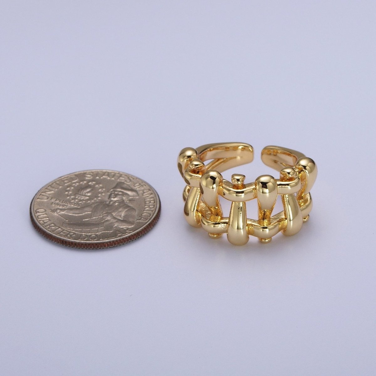 Gold Filled Minimalist Gold, Silver Bubble Wide Geometric Rings | O-088 O-089