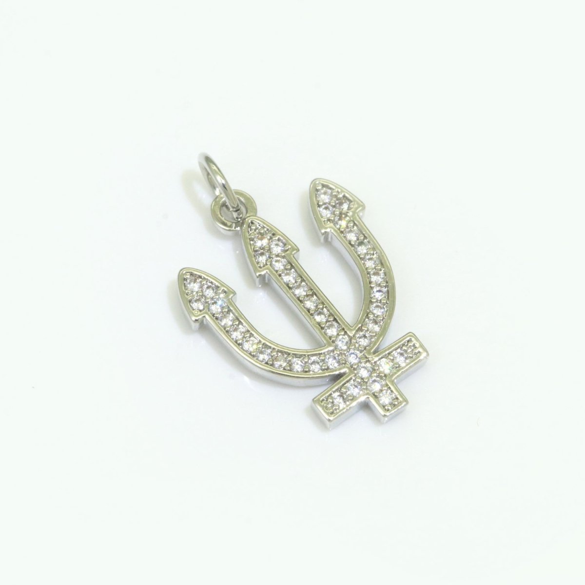 Gold Filled Neptune's Trident Pendants Greek Trident Pendants Large Devil's Pitchfork Charms Beach Pendants Jewelry Supplies M-524 M-525