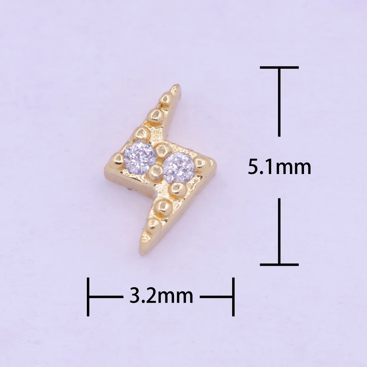 Gold Filled Personalized Locket Bead: Clear Fuchsia Pink Heart, Star Pawprint Clover, Horseshoe Lips Cross Bolt L-839~L-841