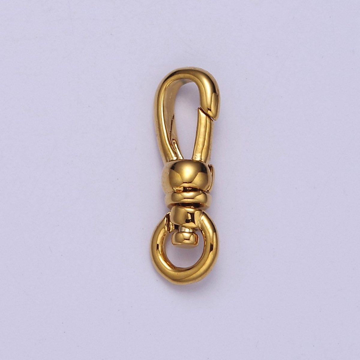 Gold Filled Push Gate Snap Clasps Closure with Round Swivel in Gold & Silver L-719 L-720