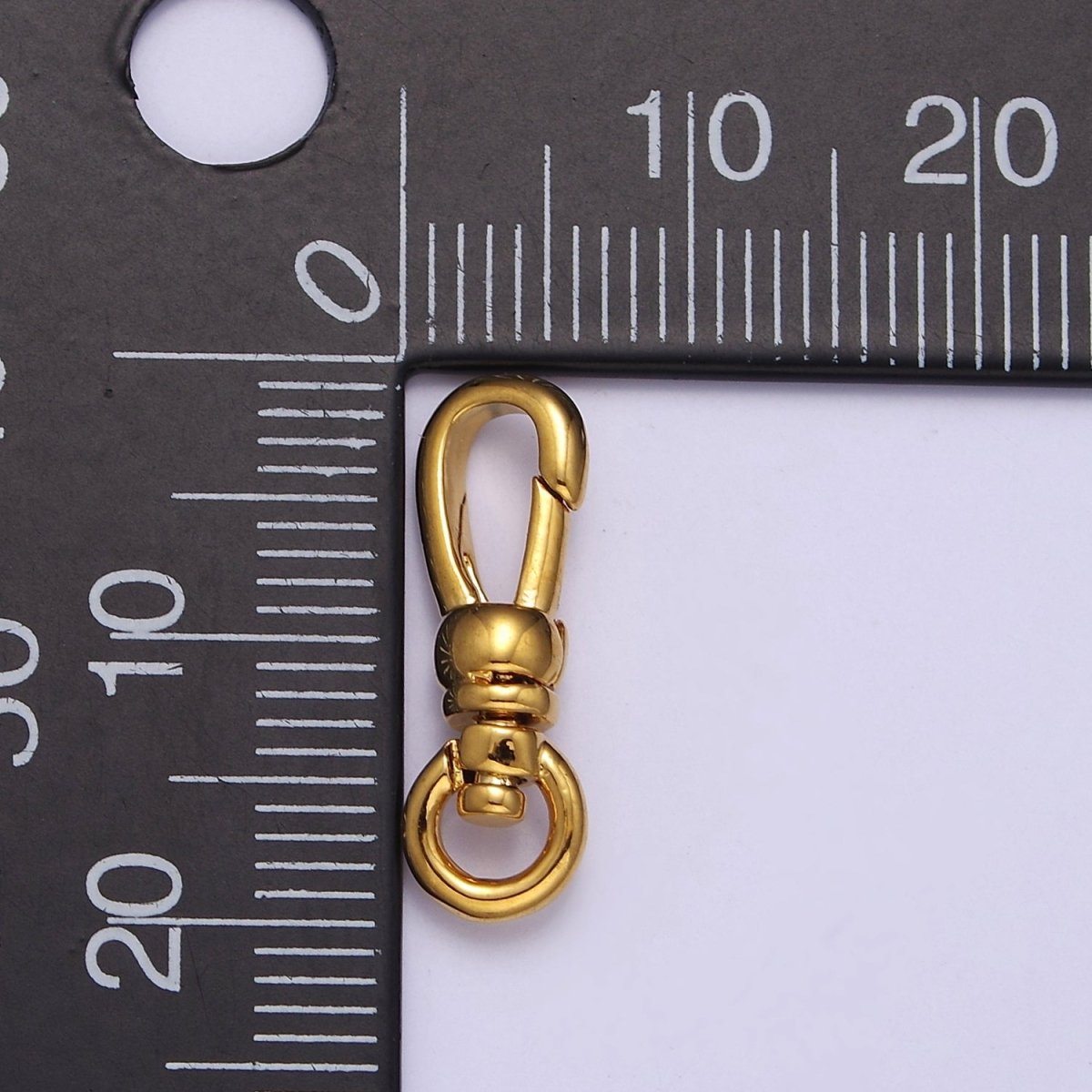 Gold Filled Push Gate Snap Clasps Closure with Round Swivel in Gold & Silver L-719 L-720