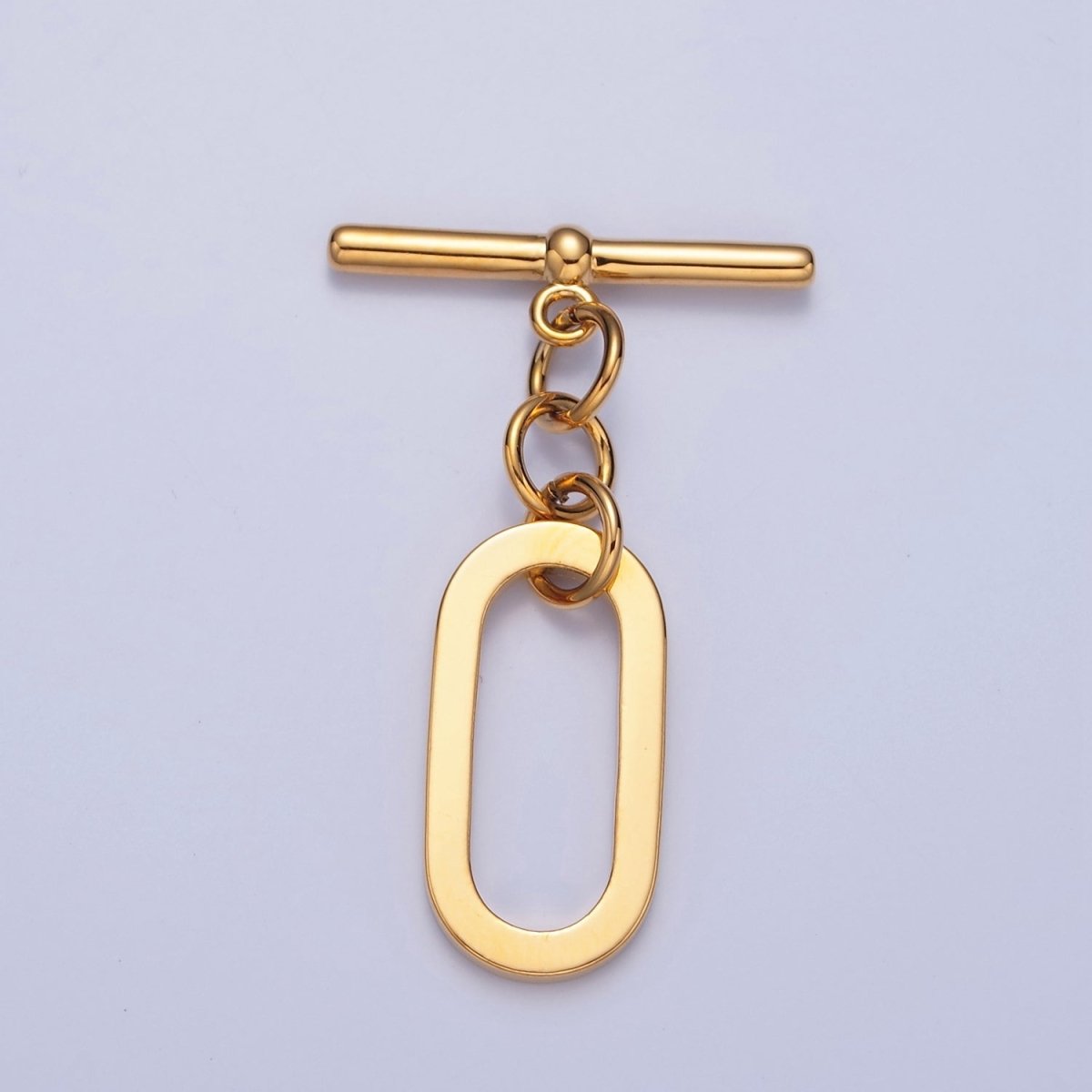 Gold Filled Rectangular Long Oval Toggle Clasps Closure in Gold & Silver  L-747~L-749