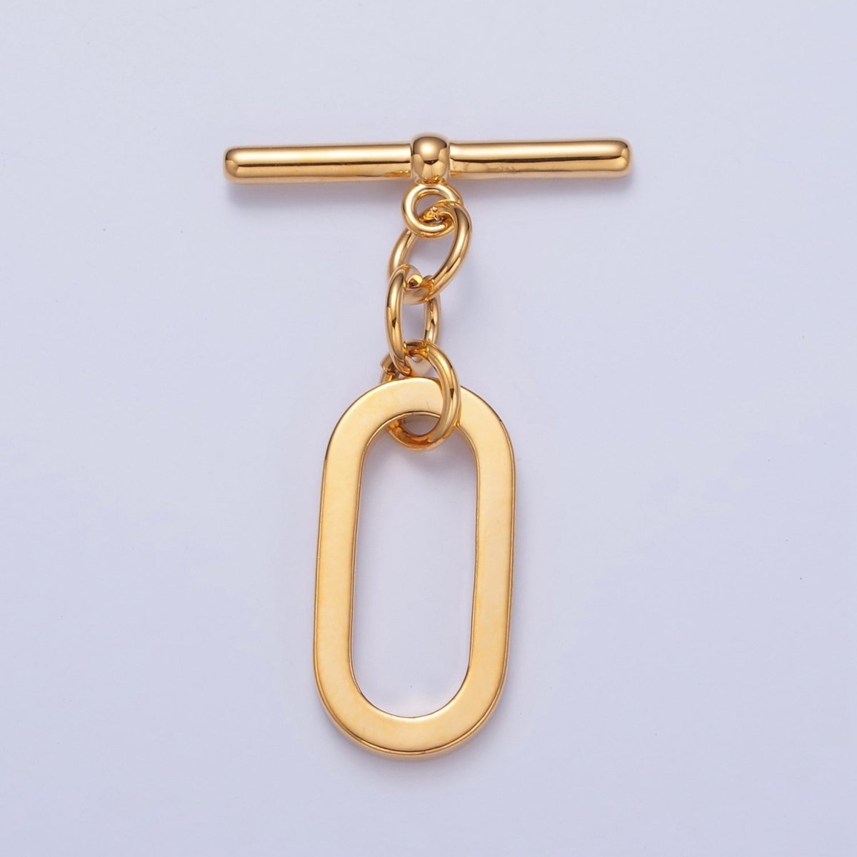 Gold Filled Rectangular Long Oval Toggle Clasps Closure in Gold & Silver  L-747~L-749