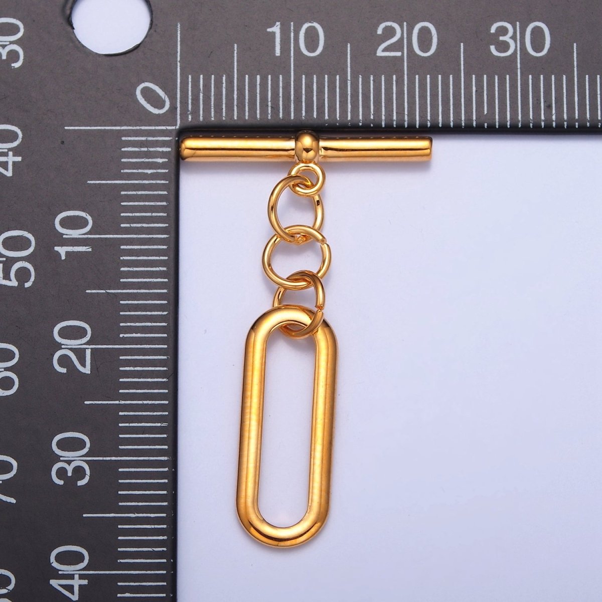 Gold Filled Rectangular Oval Toggle Clasps Closure in Gold & Silver L-753~L-755