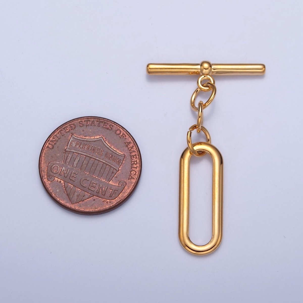Gold Filled Rectangular Oval Toggle Clasps Closure in Gold & Silver L-753~L-755