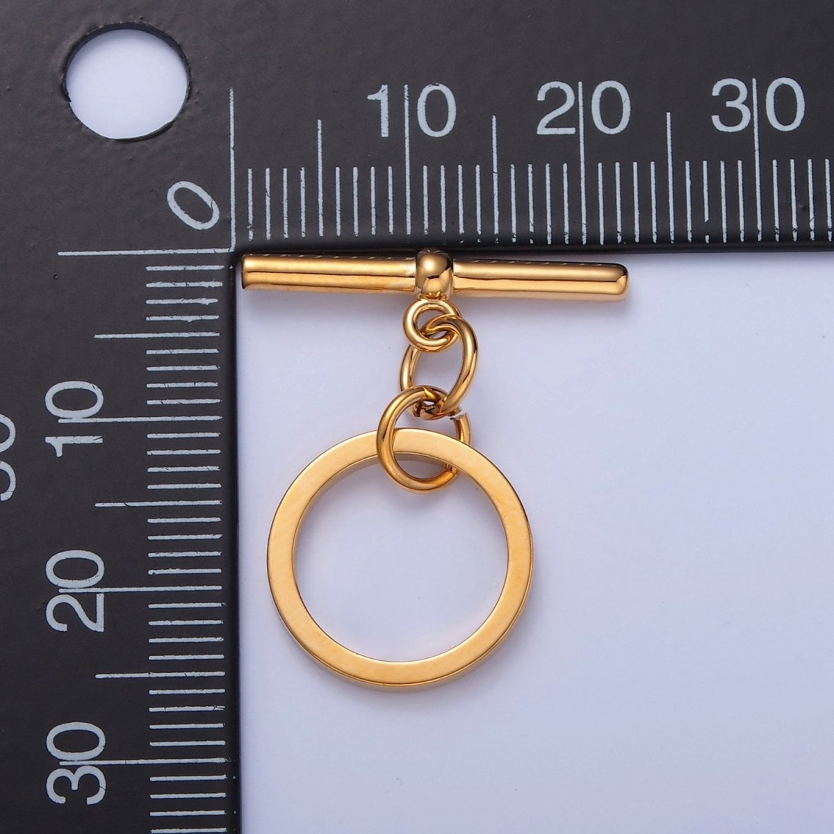 Gold Filled Round Toggle Clasps Closure in Gold & Silver  L-750~L-752