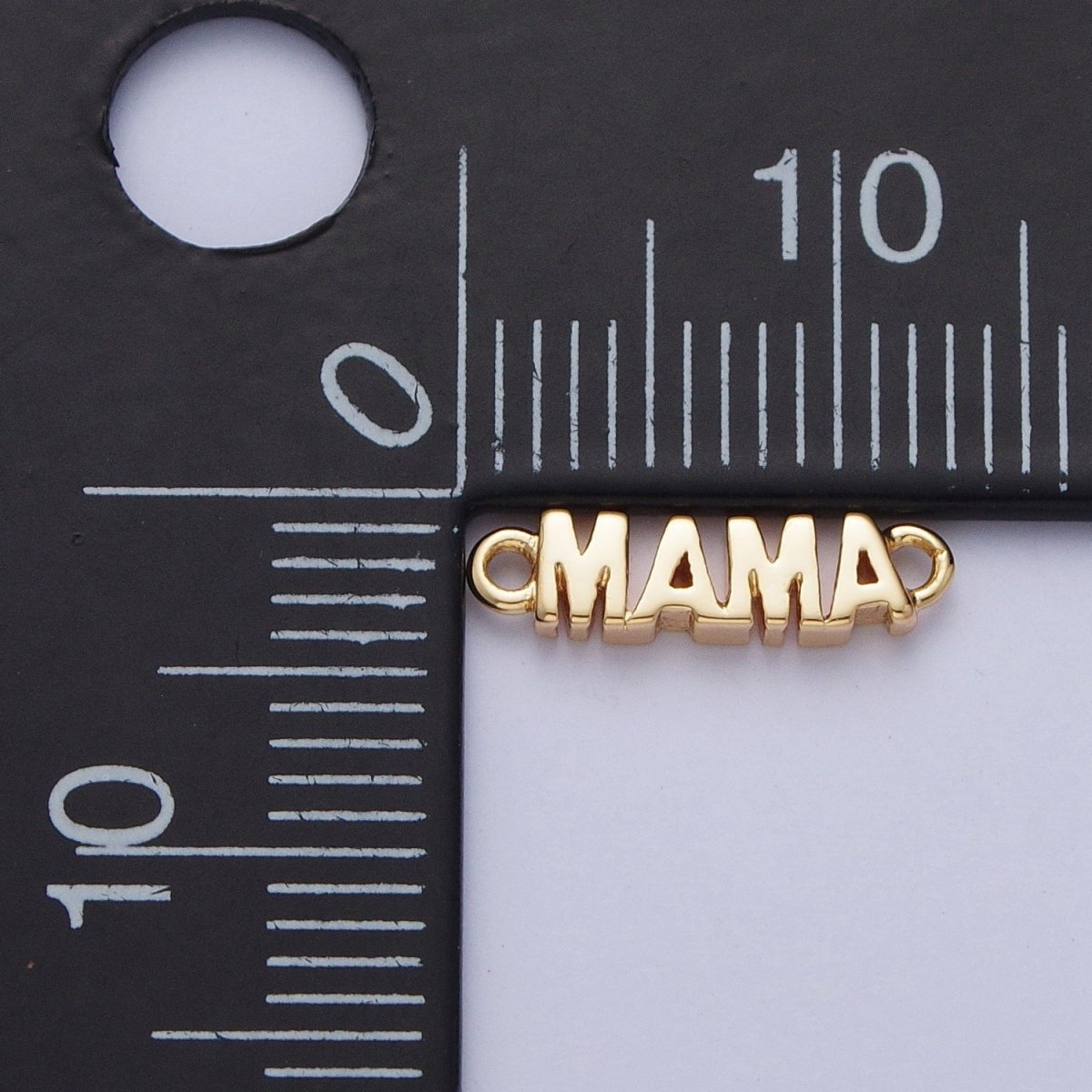 Gold Filled S925 Sterling Silver MAMA Script Charm Link Connector For Mother's Day Jewelry Supply Component G-709 G-710