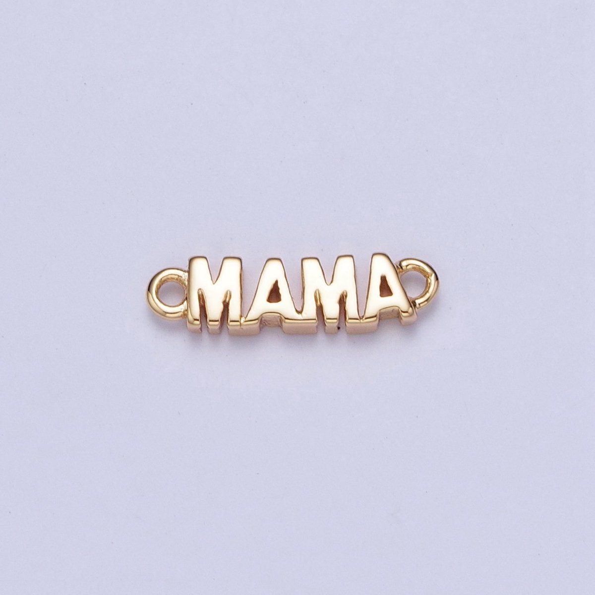 Gold Filled S925 Sterling Silver MAMA Script Charm Link Connector For Mother's Day Jewelry Supply Component G-709 G-710