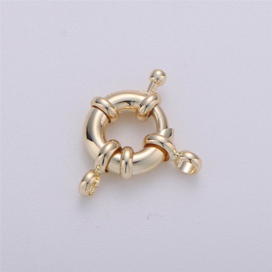 Gold Filled Sailor's Clasp, Large Spring Ring Include Loops 10mm / 13mm / 15mm / 17mm / 19mm / 21mm for Large Necklace, Bracelet, Anklets Findings K-004 - K-006 K-276 - K-278 K-615 K-568