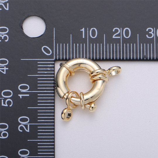 Gold Filled Sailor's Clasp, Large Spring Ring Include Loops 10mm / 13mm / 15mm / 17mm / 19mm / 21mm for Large Necklace, Bracelet, Anklets Findings K-004 - K-006 K-276 - K-278 K-615 K-568