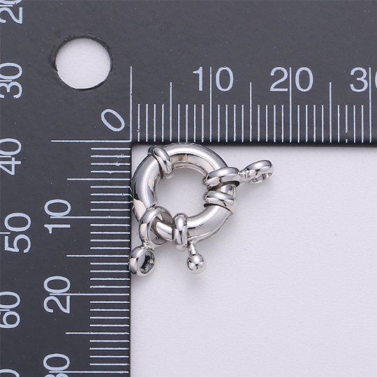 Gold Filled Sailor's Clasp, Large Spring Ring Include Loops 10mm / 13mm / 15mm / 17mm / 19mm / 21mm for Large Necklace, Bracelet, Anklets Findings K-004 - K-006 K-276 - K-278 K-615 K-568