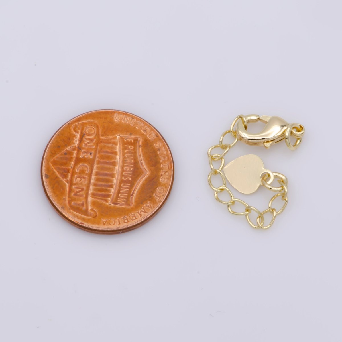 Gold Filled / Silver Chain Extender For Necklace Bracelet Supply Component Findings Extenders w/ Heart charm + Lobster Clasp L-467 L-468