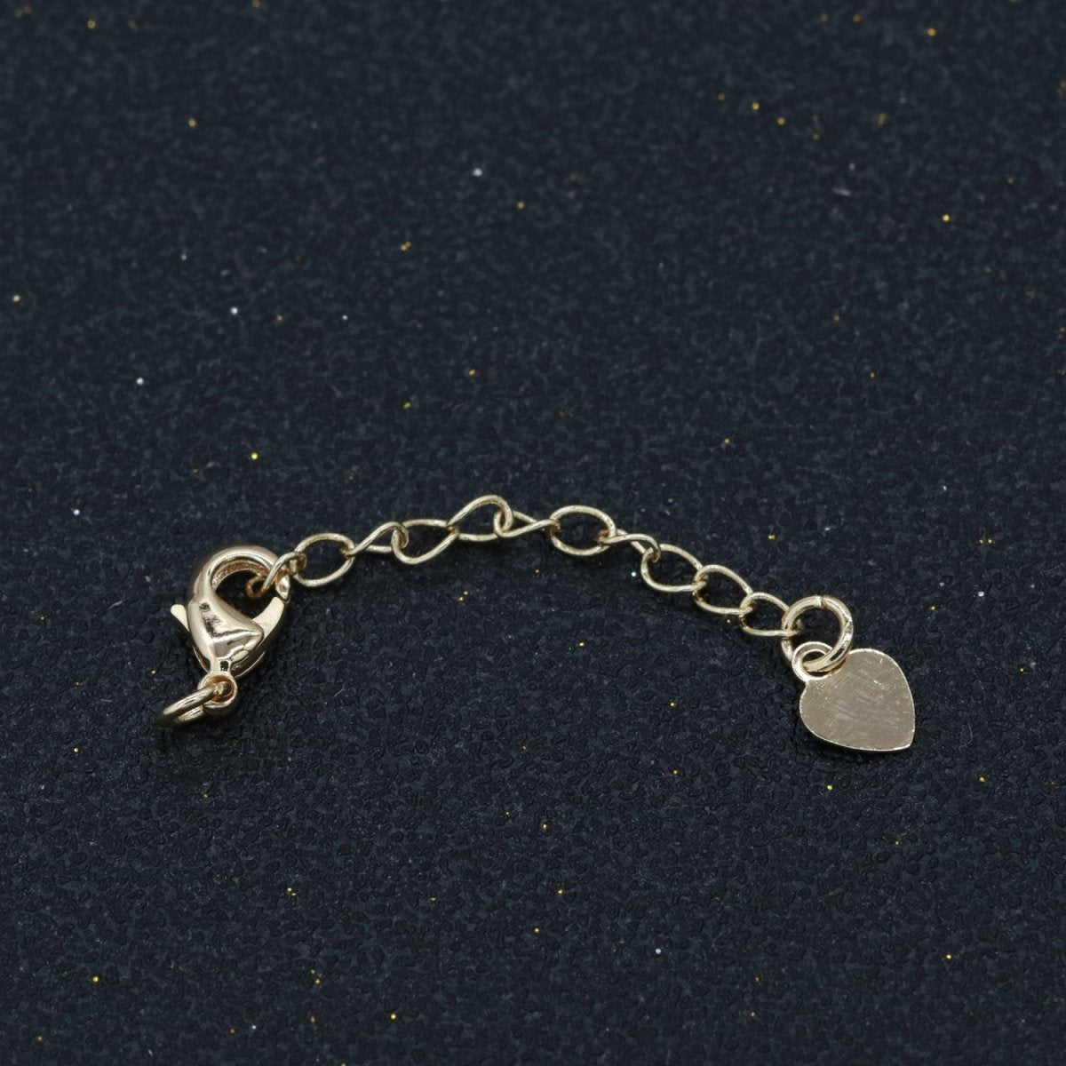 Gold Filled / Silver Chain Extender For Necklace Bracelet Supply Component Findings Extenders w/ Heart charm + Lobster Clasp L-467 L-468